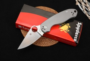 SPYDERCO 蜘蛛C223 钛合金轴承折叠刀