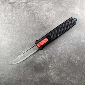 BENCHMADE蝴蝶838海豹特击队专用OTF直出跳刀(大马士革钢）