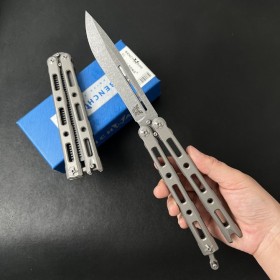 Benchmade蝴蝶BM85钛合金一体柄甩刀 磁锁