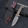 米勒兄弟Miller  bros 高端手工刀定制款，金丝柄m-8战术刀