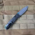 蝴蝶533-3碳纤柄大马士革折刀