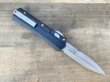 新款 Microtech 微技术蛇神直跳刀（大马士革  G10 柄  ）