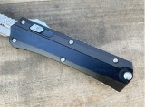 新款 Microtech 微技术蛇神直跳刀（大马士革  G10 柄  ）