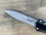 新款 Microtech 微技术蛇神直跳刀（大马士革  G10 柄  ）