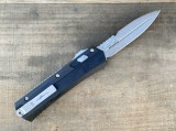 新款 Microtech 微技术蛇神直跳刀（大马士革  G10 柄  ）
