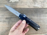 新款 Microtech 微技术蛇神直跳刀（大马士革  G10 柄  ）