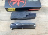 新款 Microtech 微技术蛇神直跳刀（大马士革   碳纤维 柄  ）